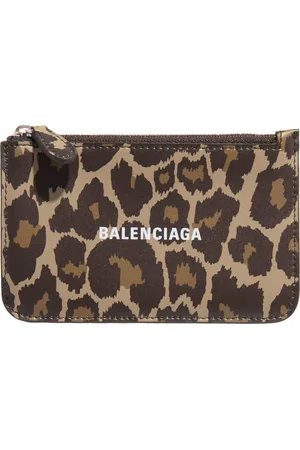 Balenciaga Portemonnees - Leopard Print Coin and Card Holder in