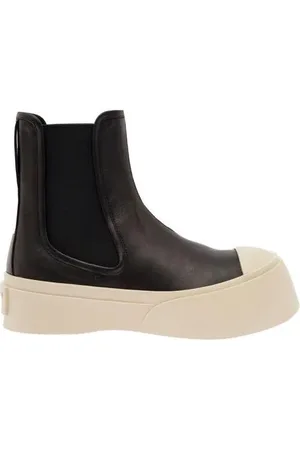 Marni Boots & laarzen - Black Slip-On Ankle Boots in