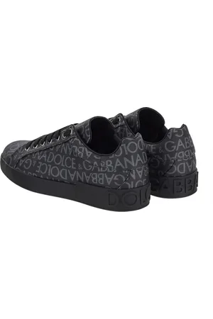 Dolce & Gabbana Low-Top Sneakers - Coated Jacquard Portofino Sneakers in