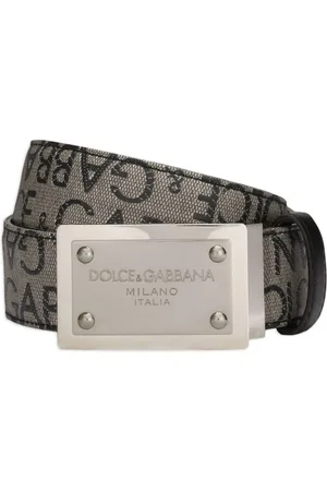 Dolce & Gabbana Riemen - Allover Logo Plaque Belt in