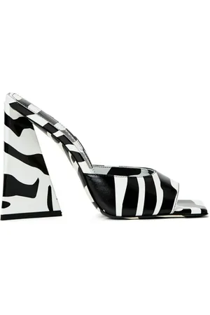 The Attico Slippers & Mules - Devon Zebra Print 115Mm Mules in
