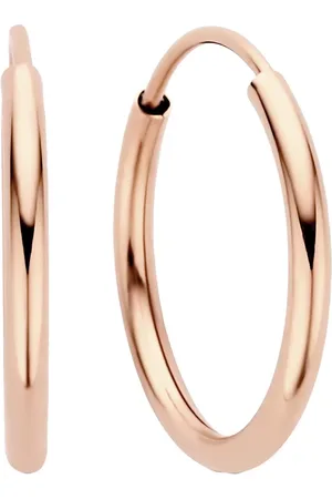 Isabel Bernard Oorbellen - La Concorde Cerise 14 karat rose hoop earrings in