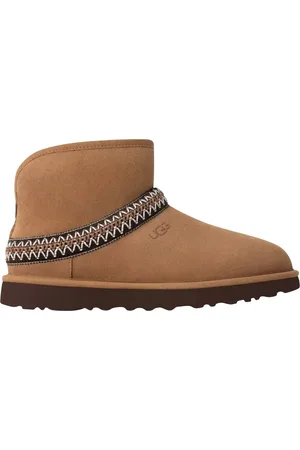 UGG Boots & laarzen - Classic Mini Crescent Enkellaarzen Cognac 1158 in