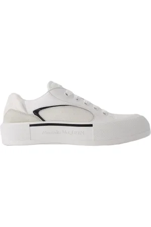 Alexander McQueen Low-Top Sneakers - Oversized Sneakers - Leather - White/Black in