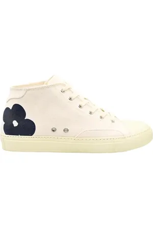 LARDINI Low-Top Sneakers - Terzini Black & Canvas Sneakers in