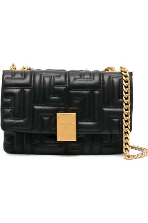 Balmain Hobo bags - 1945 Soft Quilted Leather Shoulder Bag in