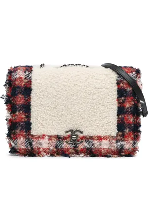 CHANEL Crossbody bags - 2017-2018 CC Tweed and Shearling Single Flap in
