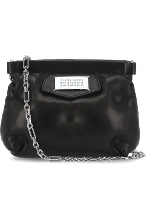 Maison Margiela Crossbody bags - Smooth Leather Pochette With Contrasting Logo Patc in