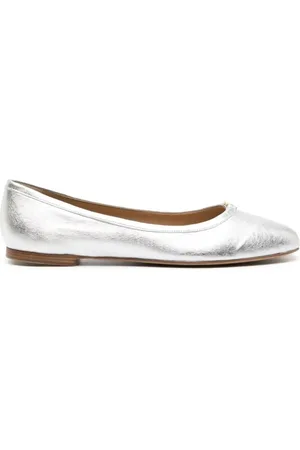 Chloé Low-Top Sneakers - Marcie Metallic Leather Ballerina Flats in
