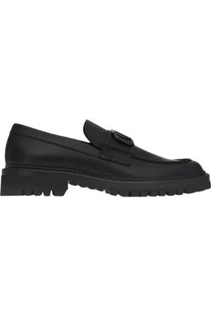 VALENTINO Loafers - V Logo Leather Loafers in