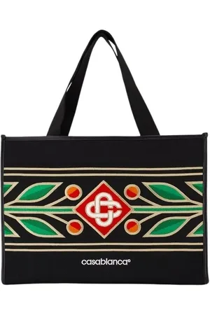 Casablanca Totes & shoppers - Embroidered Knit Shopper Bag - Knit - Black in