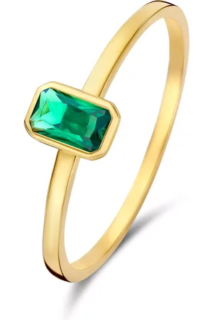 Isabel Bernard Ringen - Baguette Olivia 585 Gold Ring in
