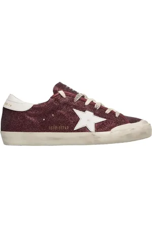 Golden Goose Low-Top Sneakers - Super Star Sneakers - Synthetic Leather - Burgundy in
