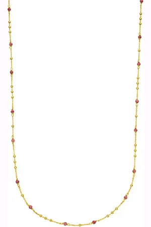 LEAF Kettingen - Necklace Flying Gems, Rhodonit in