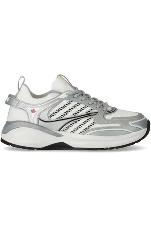 Dsquared2 Low-Top Sneakers - Dash White Silver Sneaker White in