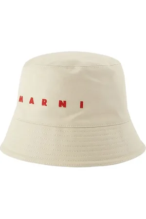 Marni Mutsen & petten - Bucket Hat - Cotton - Ivory in