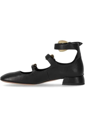 A.BOCCA Black Ballet Flat With Straps in