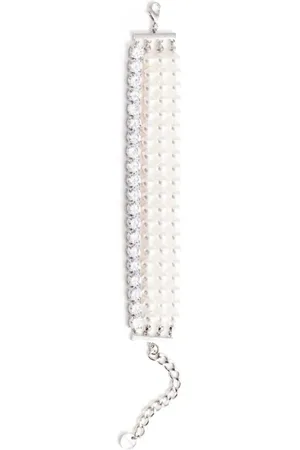 Self-Portrait Armbanden - Pearl Diamante Bracelet in