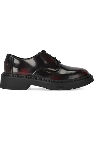 Ash Low-Top Sneakers - Mercury Black/Burgundy Lace-Up Shoe in