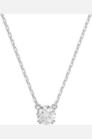 Swarovski Kettingen - Constella Necklace Round cut Rhodium plated in