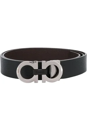 Salvatore Ferragamo Riemen - Black Calf Leather Belt in