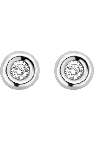 Blush Oorbellen - Diamonds 585 Weißgold Ohrringe in