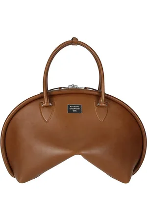 Acne Studios Crossbody bags - Curved Brown Handbag With Double Slider Zip in