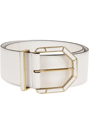 Etro Riemen - Maxi Calfskin Leather Belt With Gold-Finish Buckle in