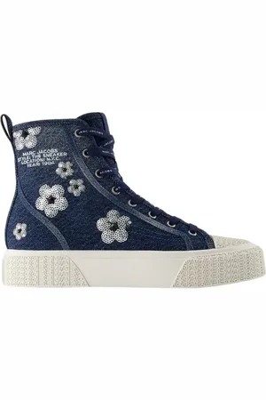 Marc Jacobs Low-Top Sneakers - The High Top Sneakers - Cotton - Blue in