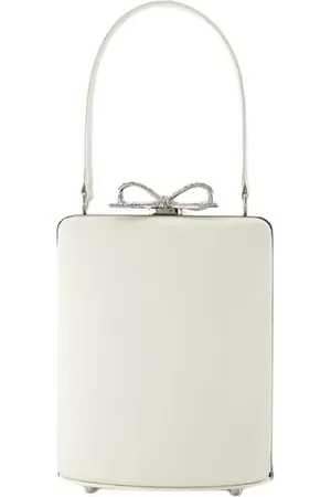 Self-Portrait Crossbody bags - Mini Bow Bag - Silk - White in