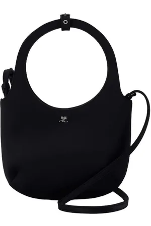 Courrèges Hobo bags - Holy Shoulder Bag - Satin - Black in