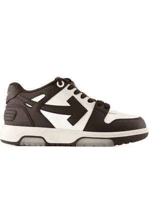 OFF-WHITE Low-Top Sneakers - Out Of Office Sneakers - Leather - Brown in
