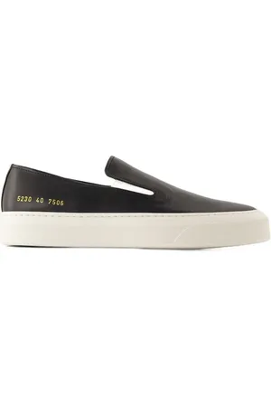 COMMON PROJECTS Low-Top Sneakers - Slip On In Leather Sneakers - Black Leather in