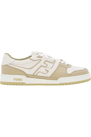 Fendi Low-Top Sneakers - Calf Leather Sneakers With Side Logo And Rubber So in