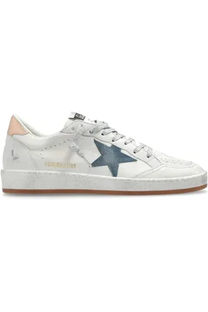 Golden Goose Low-Top Sneakers - Ball Star Distressed Leather Sneakers in