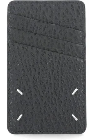 Maison Margiela Portemonnees - Black Four Stitches Card Holder in
