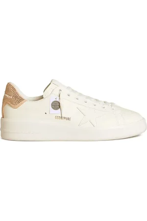 Golden Goose Low-Top Sneakers - Light Leather/Suede Blend Pure Star Sneakers in