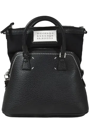 Maison Margiela Hobo bags - Medium Black 5Ac Leather Crossbody Bag in