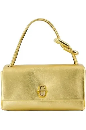Marc Jacobs Hobo bags - The Mini Dual Shoulder Bag - Leather - Gold in