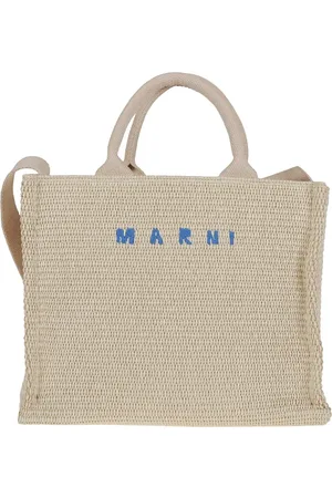 Marni Totes & shoppers - Small East/West Tote Bag In Woven Raffia in