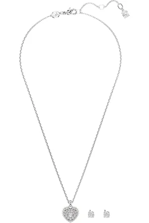 Swarovski Kettingen - Hyperbola set, Heart, Rhodium plated in