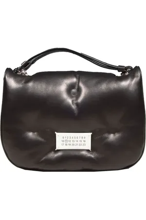 Maison Margiela Hobo bags - Black Leather Small Glam Slam Flap Bag in