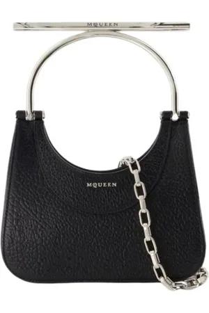 Alexander McQueen Hobo bags - Mini Cross Bar Purse - Leather - Black in