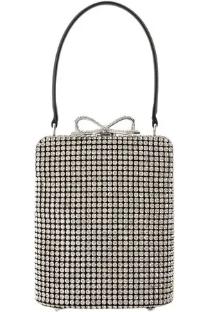 Self-Portrait Crossbody bags - Crystal Fishnet Bag - Synthetic - Silver in