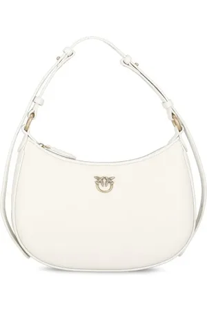 Pinko Hobo bags - White Mini Love Half Moon Bag in