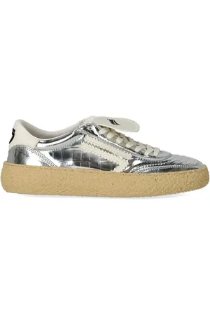 Puraai Low-Top Sneakers - 4.05 Polly Cocco Silver Sneaker in