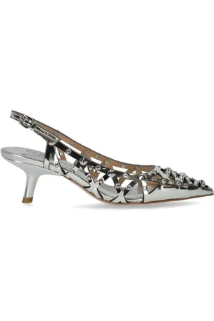 Ash Hoge hakken - Bizarre Silver Slingback Pump in
