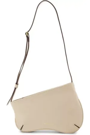 MANU Shoppers - Mini Curve Hobo Bag - Ivory - Leather in