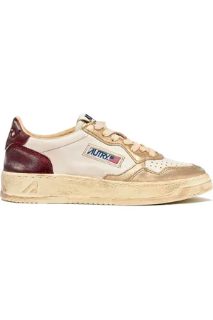 Autry Low-Top Sneakers - basket medalist super vintage en cuir blanc in