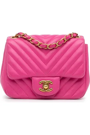 CHANEL Hobo bags - 2015-2016 Mini Square Classic Chevron Lambskin Sin in
